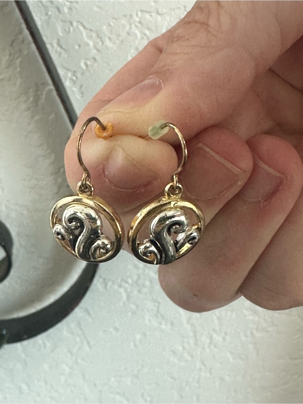 Gold & Silver Tone Swirl Drop Earrings - Women Jewelry